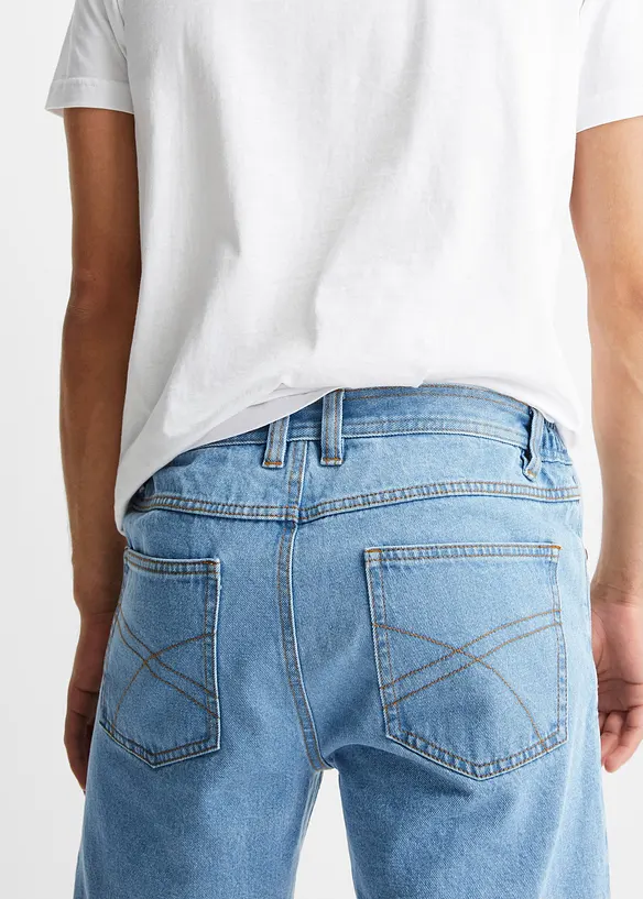 Jeans bermuda met comfort tailleband, classic fit, bonprix