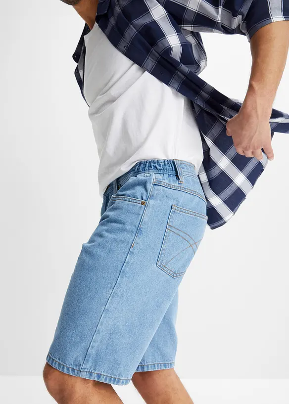 Jeans bermuda met comfort tailleband, classic fit, bonprix
