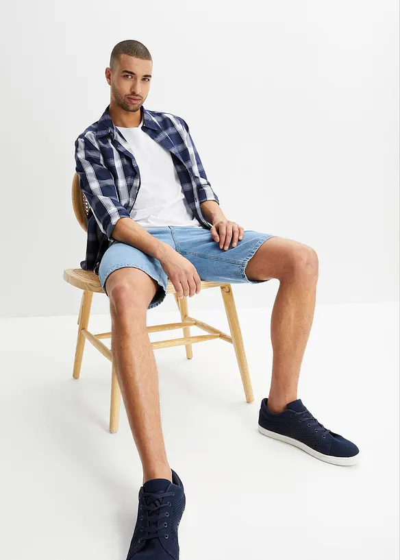 Jeans bermuda met comfort tailleband, classic fit, bonprix