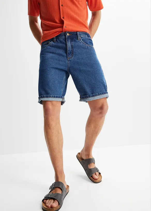 Jeans bermuda met comfort tailleband, classic fit, bonprix