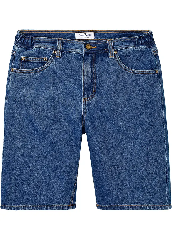 Jeans bermuda met comfort tailleband, classic fit, bonprix