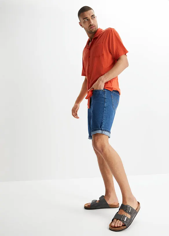 Jeans bermuda met comfort tailleband, classic fit, bonprix
