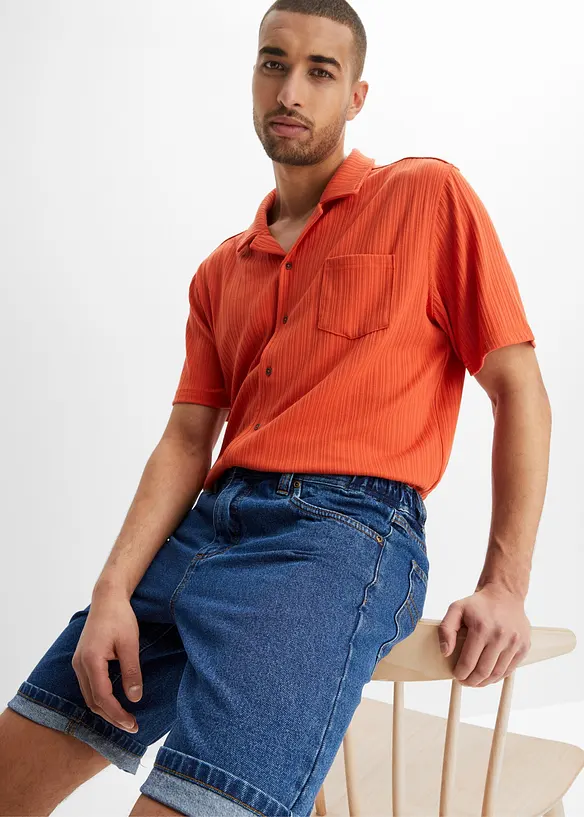 Jeans bermuda met comfort tailleband, classic fit, bonprix