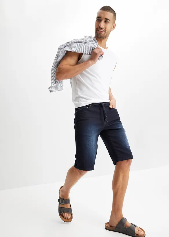 Sweat jeans bermuda met comfort fit, regular fit, bonprix