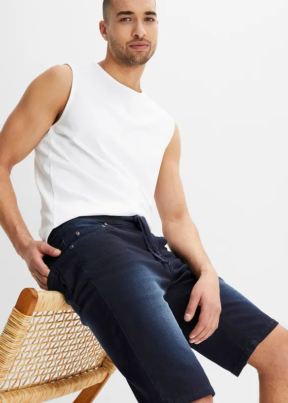 Sweat jeans bermuda met comfort fit, regular fit, bonprix