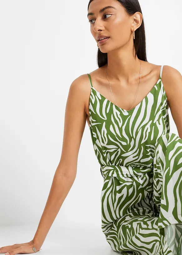 Jumpsuit met strikceintuur, bonprix