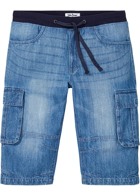 Lange jeans bermuda, loose fit, bonprix