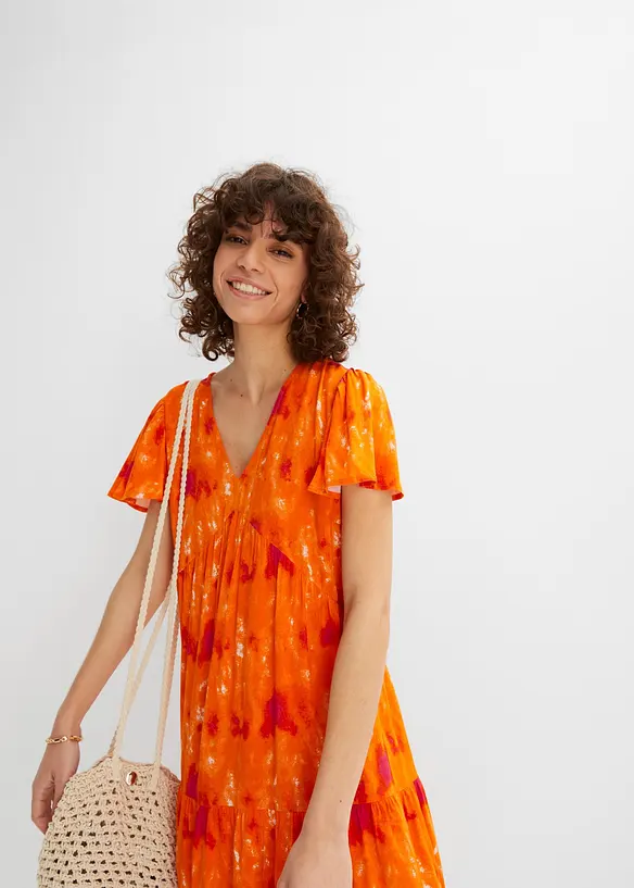 Midi jurk van viscose, bonprix