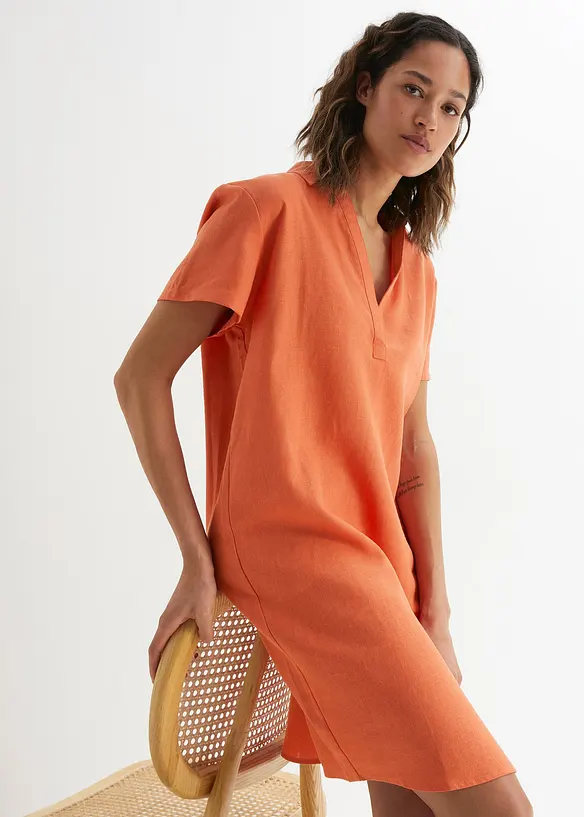 Lange tuniek van luchtige linnenmix, bonprix