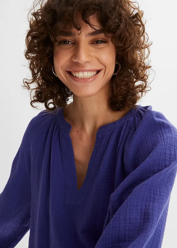 Oversized blouse van mousseline, bonprix