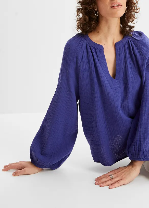Oversized blouse van mousseline, bonprix
