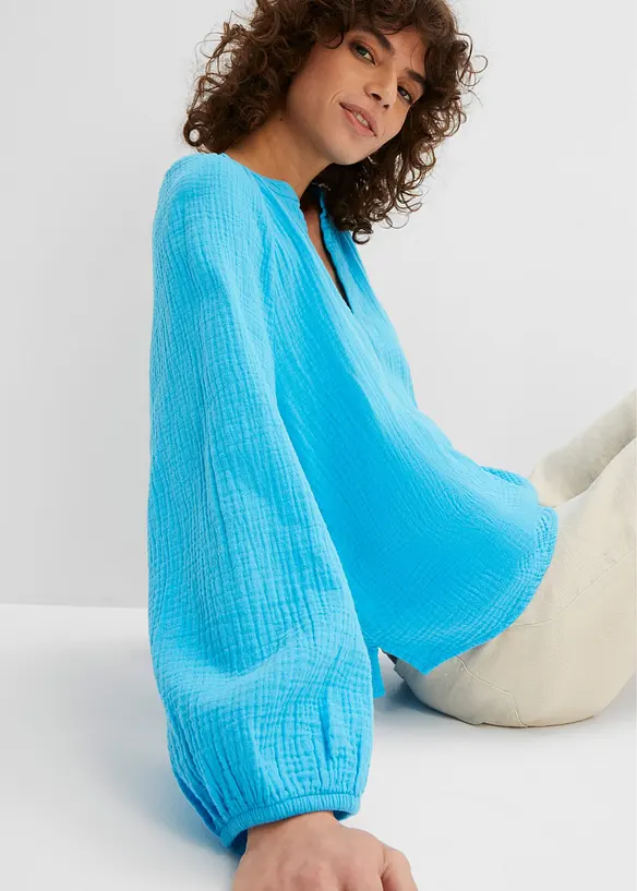 Oversized blouse van mousseline, bonprix