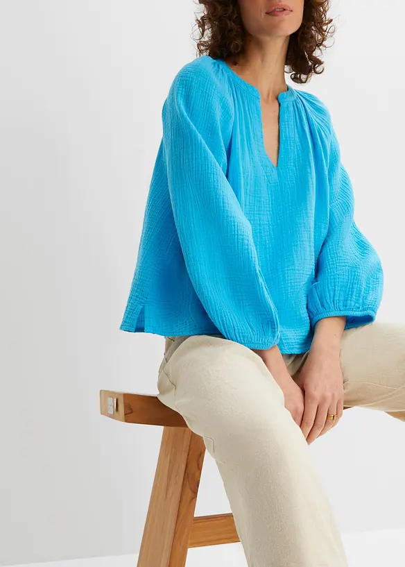 Oversized blouse van mousseline, bonprix