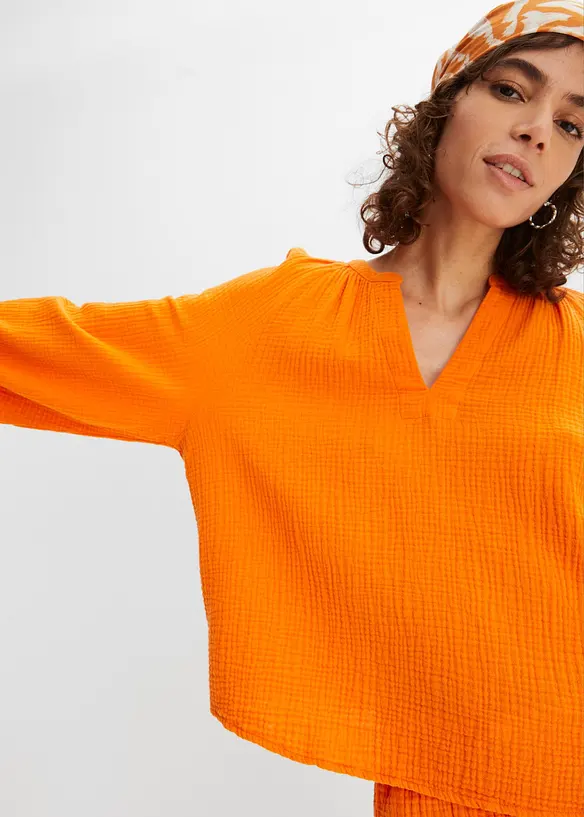 Oversized blouse van mousseline, bonprix