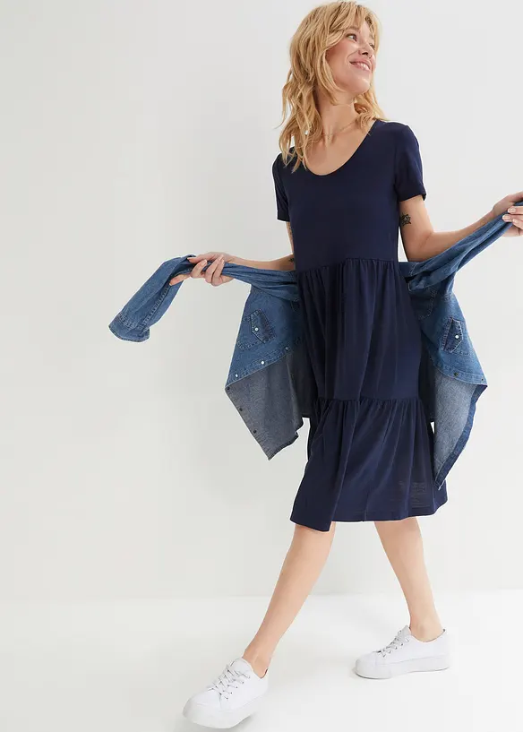Shirtjurk met structuurpatroon van viscosemix, bonprix