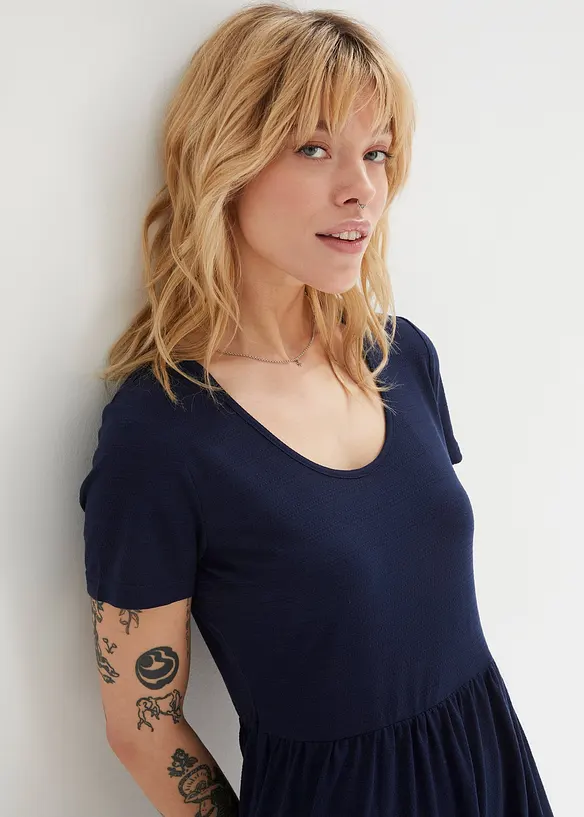 Shirtjurk met structuurpatroon van viscosemix, bonprix