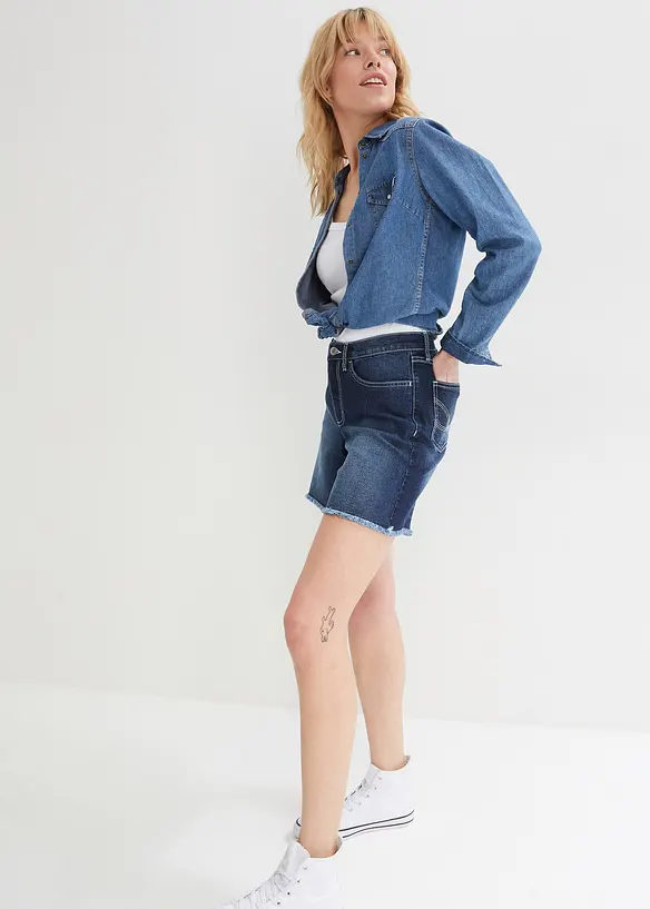 Stretch jeans short, mid waist, bonprix