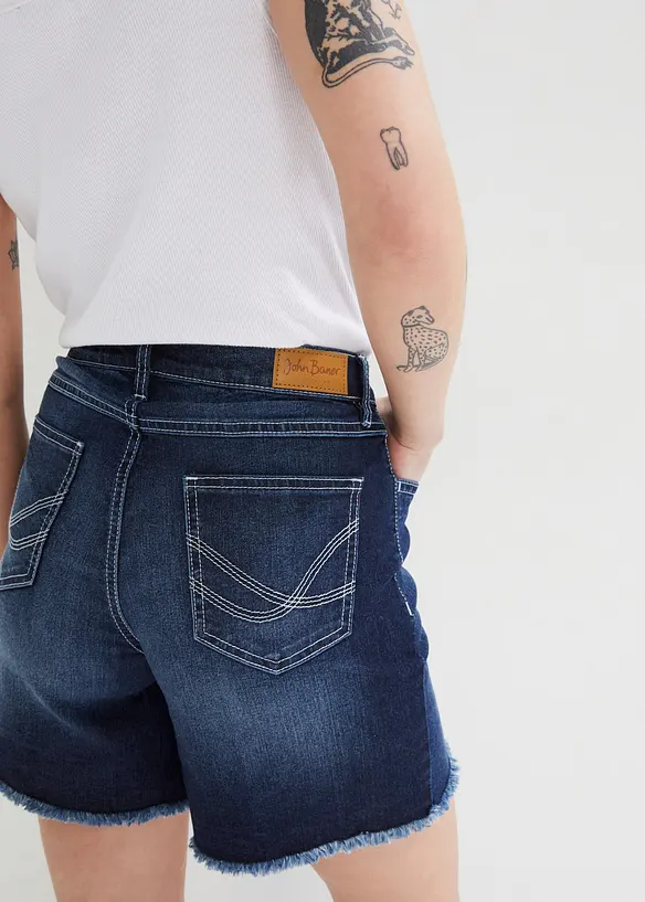 Stretch jeans short, mid waist, bonprix