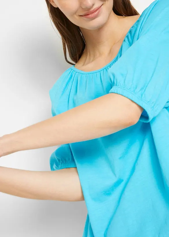 Shirt van biologisch katoen, korte mouw, bonprix