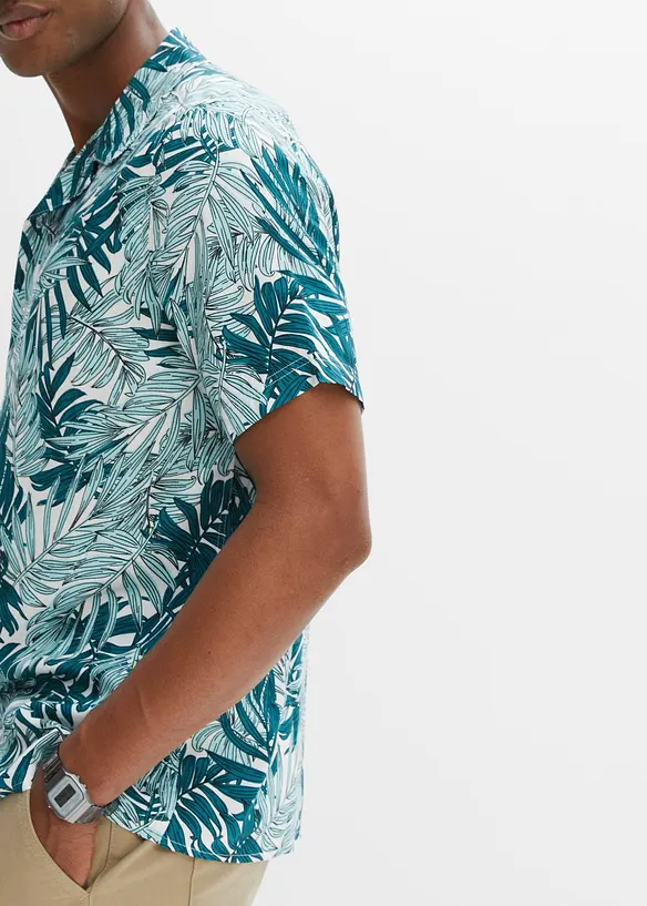 Overhemd met korte mouwen van viscose, bonprix