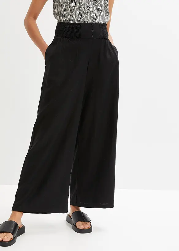 Marlene Dietrich broek in een luchtige linnenmix, bonprix