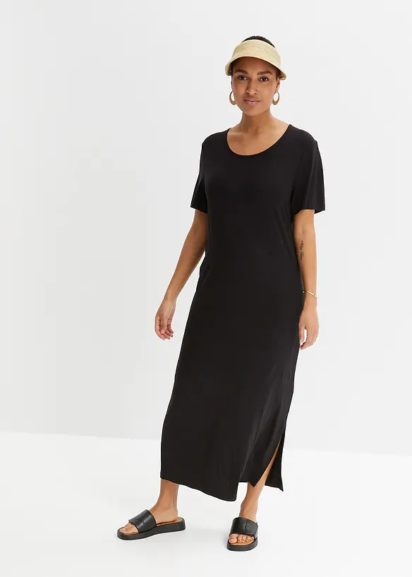 Comfortabele shirtjurk met split in maxilengte, bonprix
