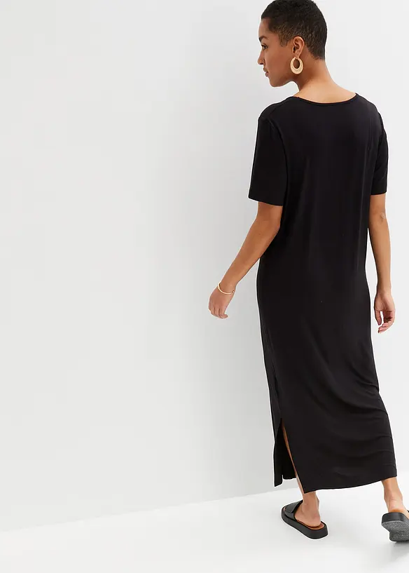 Comfortabele shirtjurk met split in maxilengte, bonprix