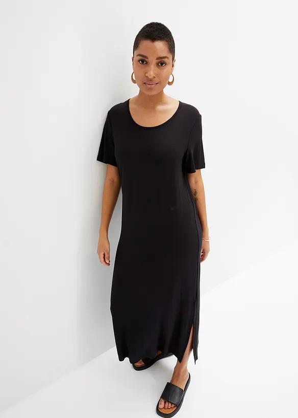 Comfortabele shirtjurk met split in maxilengte, bonprix