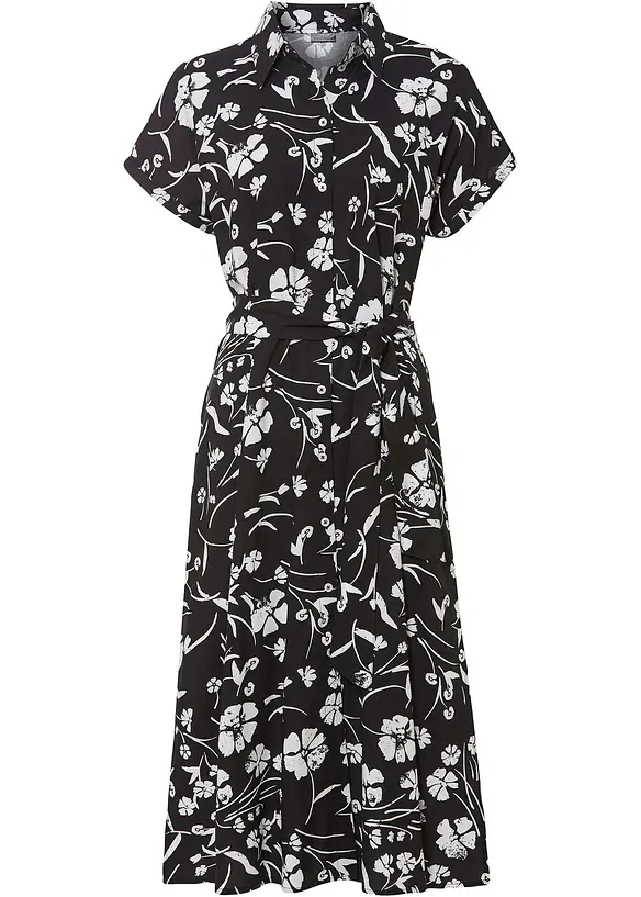 Gedessineerde overhemdjurk van viscose, bonprix