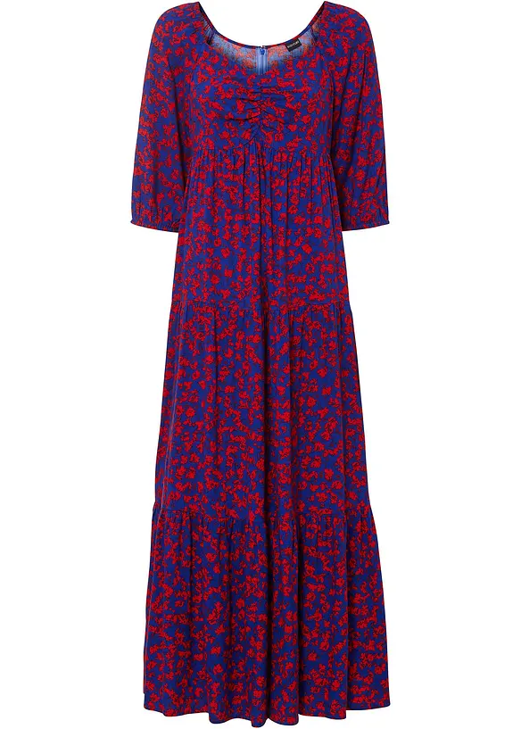 Gedessineerde maxi jurk van soepele viscose, bonprix