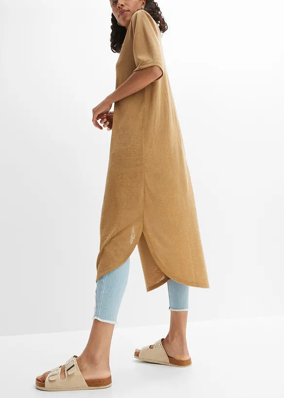 Lang vest in linnen look, bonprix