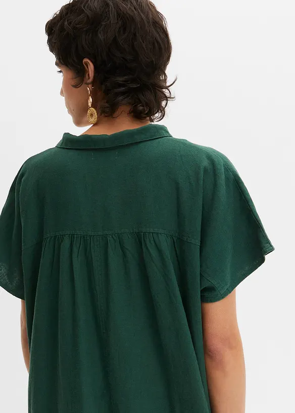 Kaftan jurk in een lichte linnen-viscosemix, bonprix