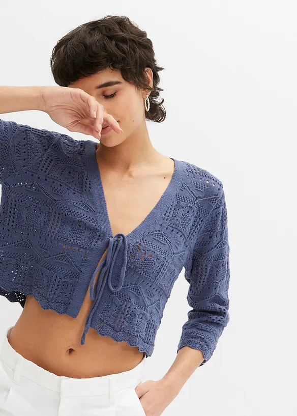 Ajour bolero met 3/4 mouwen, bonprix