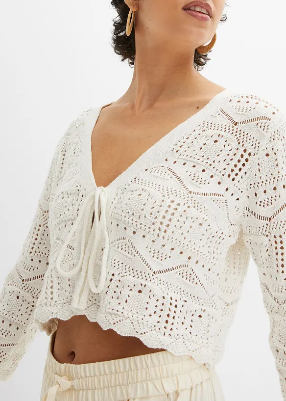 Ajour bolero met 3/4 mouwen, bonprix