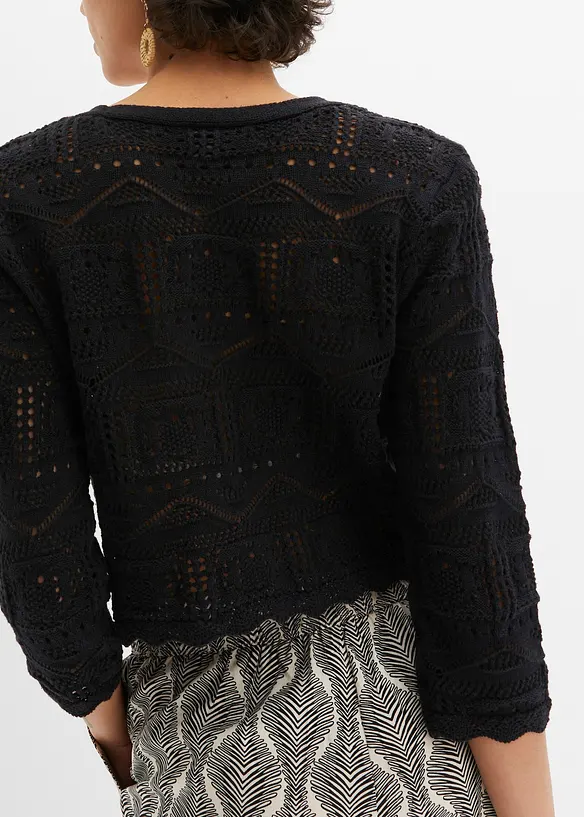 Ajour bolero met 3/4 mouwen, bonprix