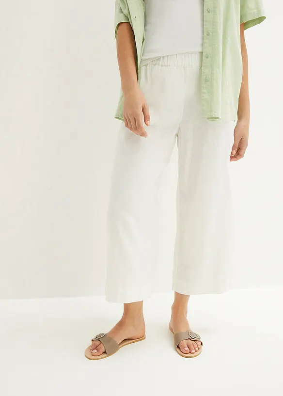 Culotte met linnen, tot op de kuit, bonprix