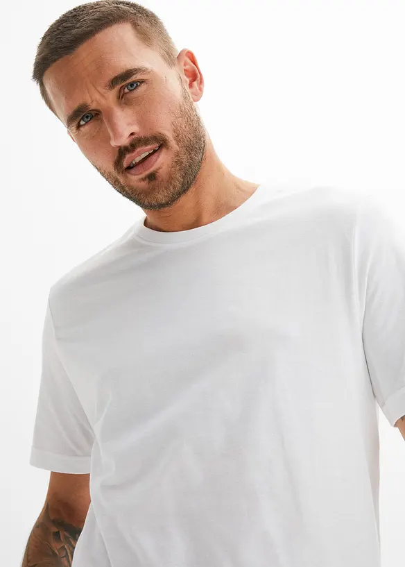 T-shirt (set van 2) van biologisch katoen, bonprix