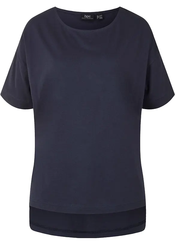 Oversized T-shirt met splitten opzij, bonprix