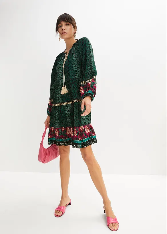 Gedessineerde tuniekjurk van soepele viscose, bonprix