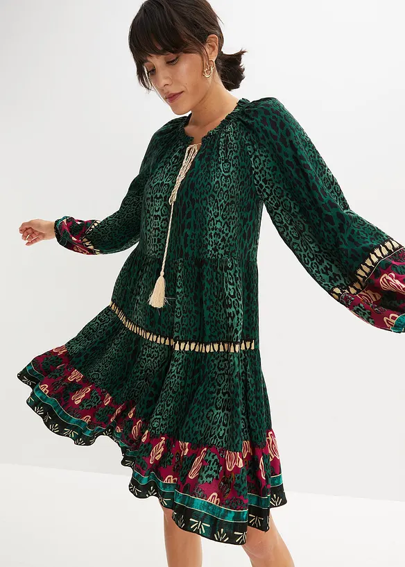 Gedessineerde tuniekjurk van soepele viscose, bonprix