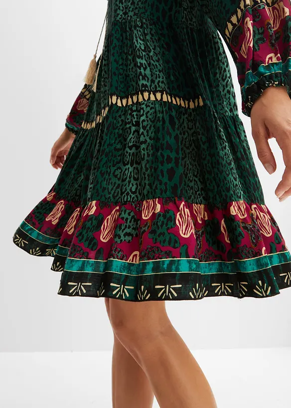 Gedessineerde tuniekjurk van soepele viscose, bonprix