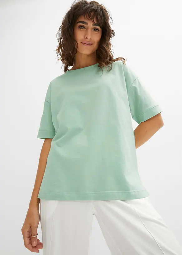 Oversized T-shirt met splitten opzij, bonprix
