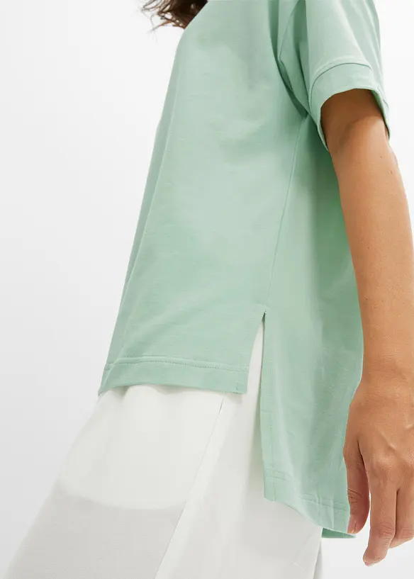 Oversized T-shirt met splitten opzij, bonprix