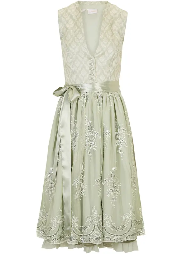 Dirndl met jacquard en borduursel (2-dlg. set), bonprix