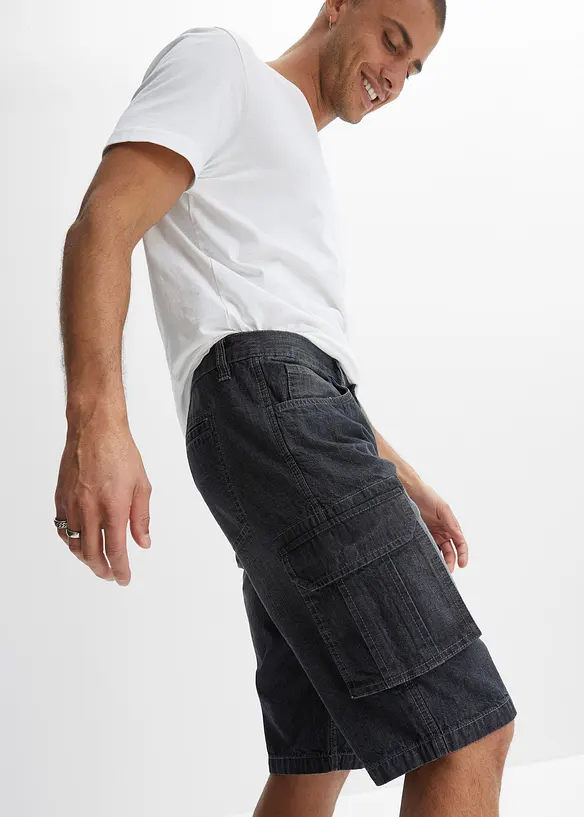Cargo jeans bermuda, relaxed fit, bonprix