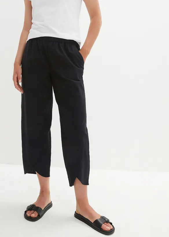 3/4 broek in een lichte linnenmix, bonprix