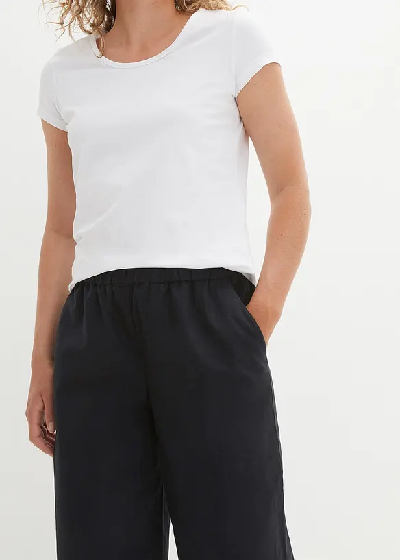 3/4 broek in een lichte linnenmix, bonprix