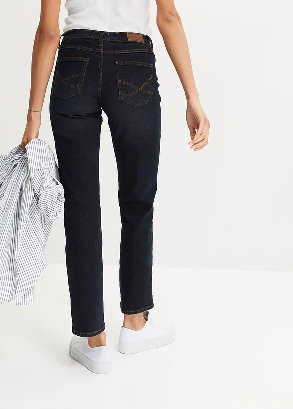 Slim straight jeans mid waist, stretch, bonprix