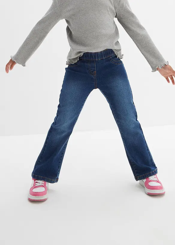 Mid waist bootcut jeans met comfy tailleband, bonprix