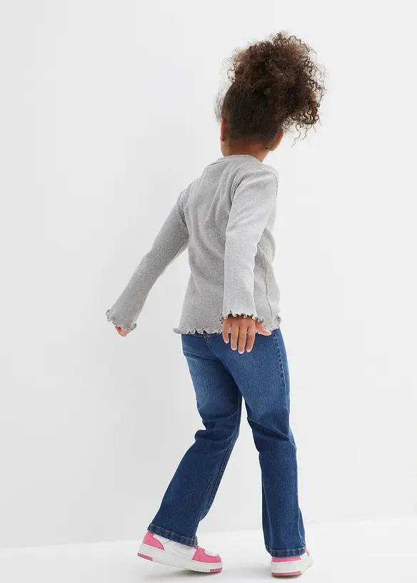 Mid waist bootcut jeans met comfy tailleband, bonprix